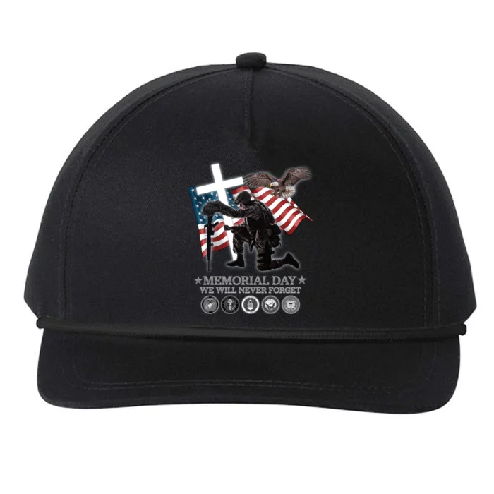 Memorial Day We Will Never Forget Snapback Five-Panel Rope Hat