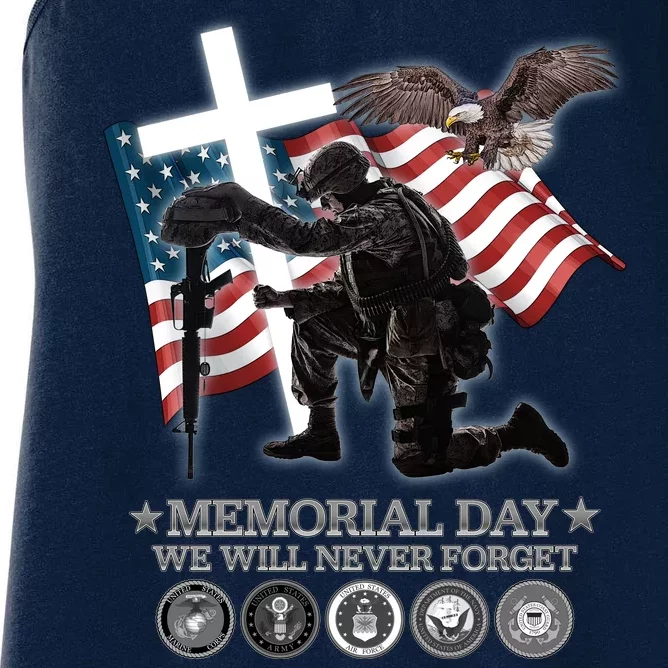 Memorial Day We Will Never Forget Women's Racerback Tank