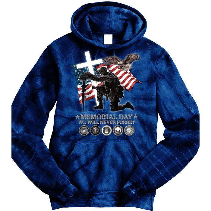 Memorial Day We Will Never Forget Tie Dye Hoodie