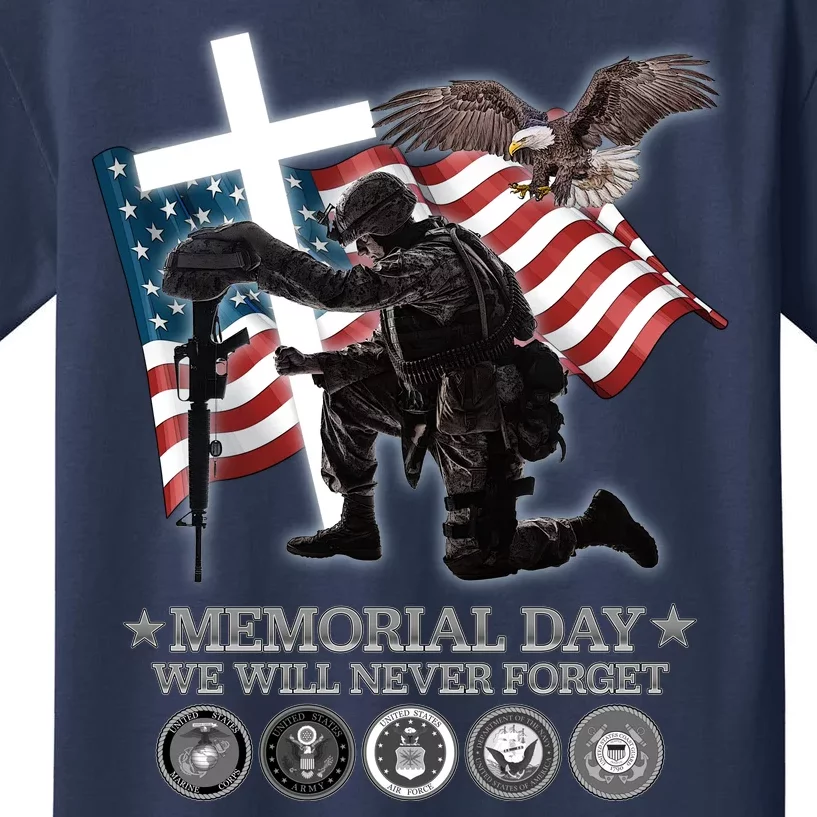 Memorial Day We Will Never Forget Kids T-Shirt