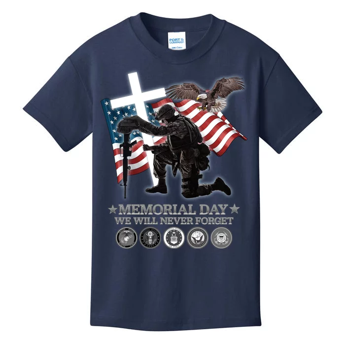 Memorial Day We Will Never Forget Kids T-Shirt