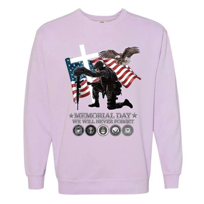 Memorial Day We Will Never Forget Garment-Dyed Sweatshirt