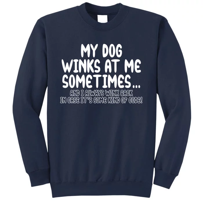 My Dog Winks At Me Funny Sweatshirt