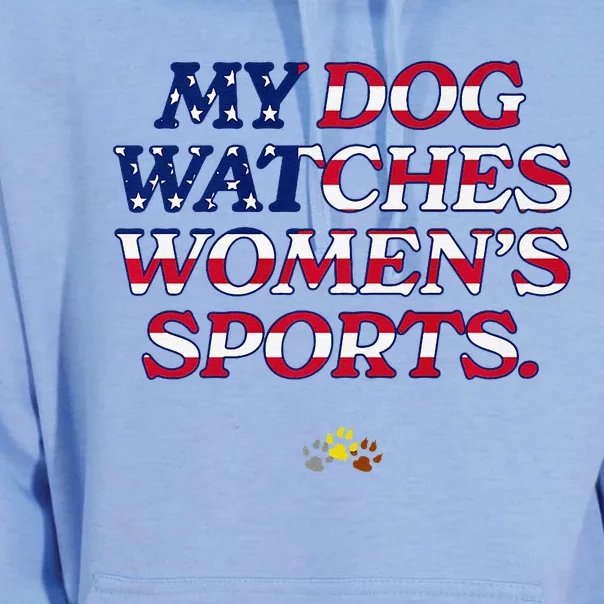 My Dog Watches Women.S Sports Usa Patriotic Stars & Stripes Premium Unisex Surf Hoodie