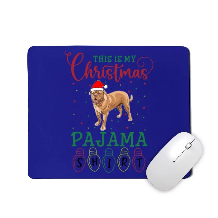 Mastiff Dog Xmas Light Funny This Is My Christmas Pajama Gift Mousepad