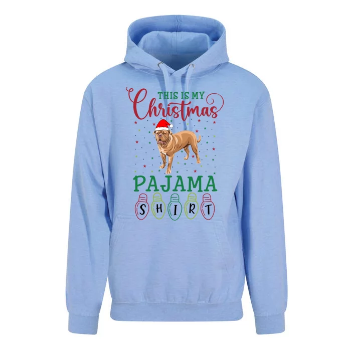 Mastiff Dog Xmas Light Funny This Is My Christmas Pajama Gift Unisex Surf Hoodie