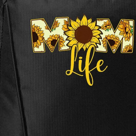 Mothers Day Yellow Sunflower Mom Life City Backpack