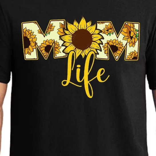 Mothers Day Yellow Sunflower Mom Life Pajama Set