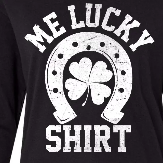 Me Lucky Shirt Horseshoe Womens Cotton Relaxed Long Sleeve T-Shirt