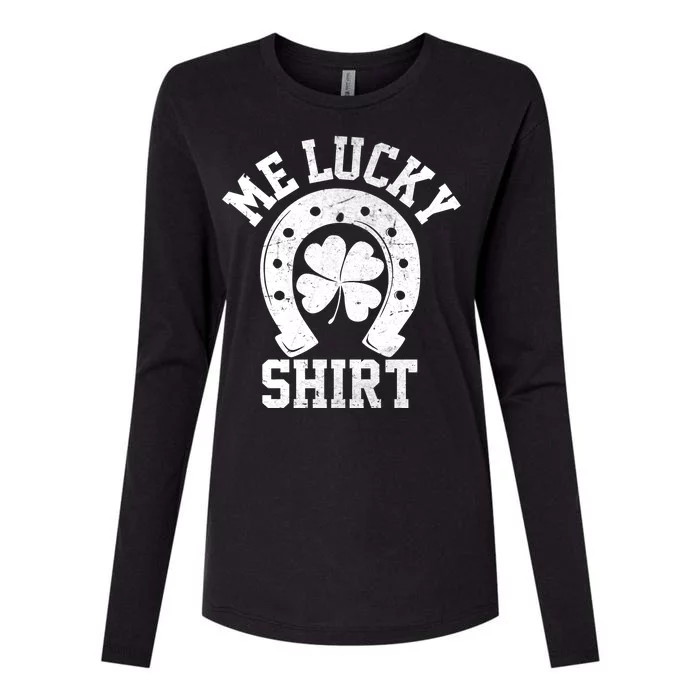 Me Lucky Shirt Horseshoe Womens Cotton Relaxed Long Sleeve T-Shirt