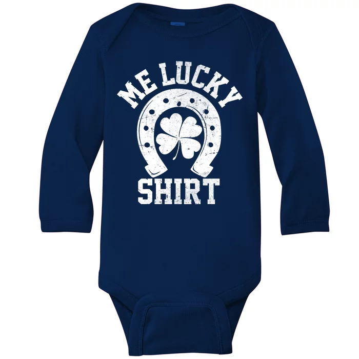 Me Lucky Shirt Horseshoe Baby Long Sleeve Bodysuit