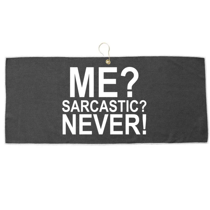 Me Sarcastic Never Funny Large Microfiber Waffle Golf Towel