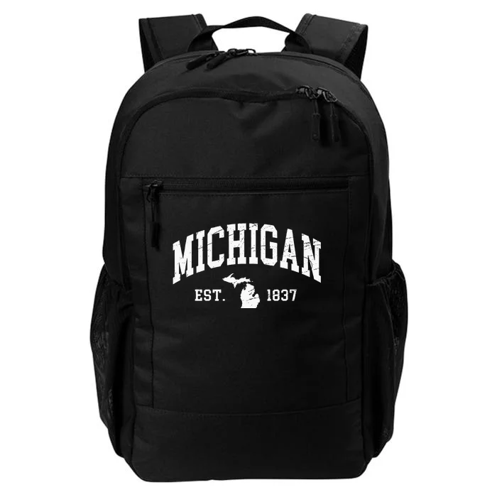 Michigan Est. 1837 Distressed Worn Design Classic Daily Commute Backpack