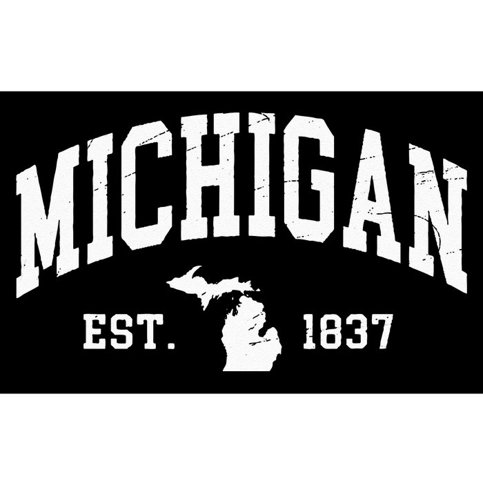 Michigan Est 1837 Distressed Worn Design Classic Bumper Sticker