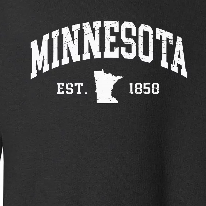 Minnesota Est. 1858 Distressed Worn Classic Toddler Sweatshirt