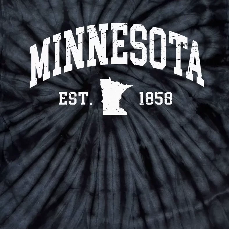 Minnesota Est. 1858 Distressed Worn Classic Tie-Dye T-Shirt