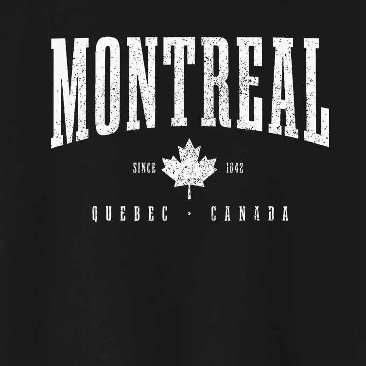 Montreal Est. 1642 Quebec Canada Maple Leaf Patriotic Pride Women's Crop Top Tee