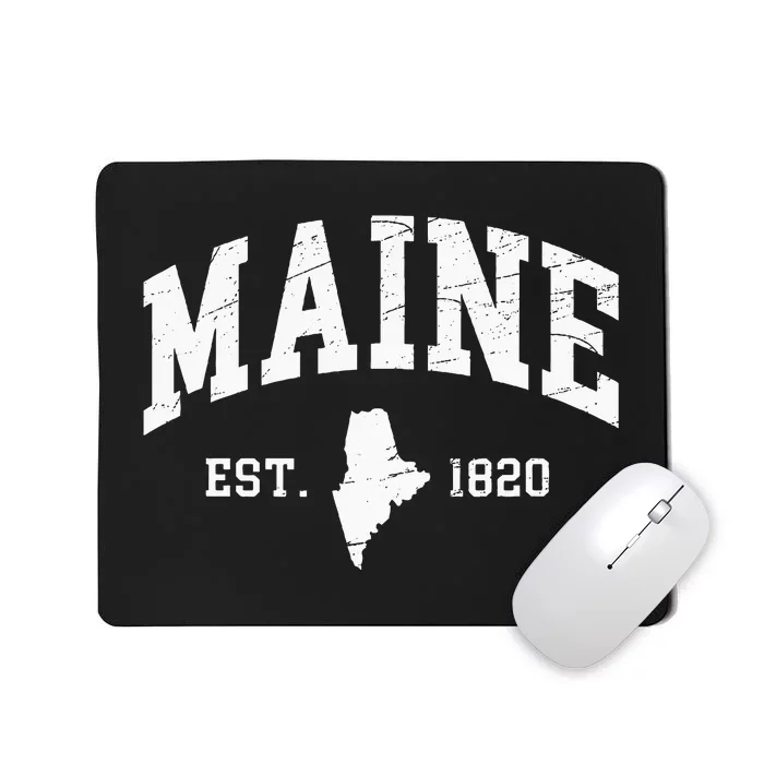 Maine Est. 1820 Distressed Worn Design Classic Mousepad