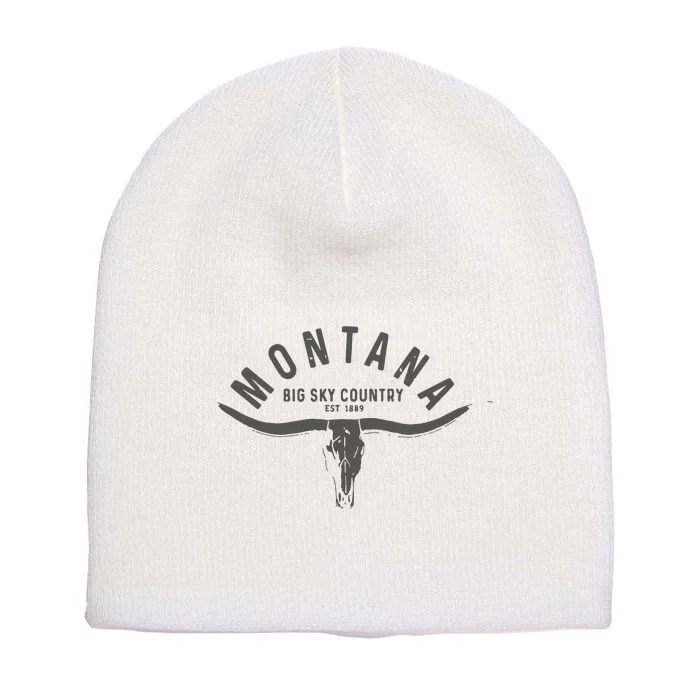 Montana Est 1889 Vintage Gift Short Acrylic Beanie