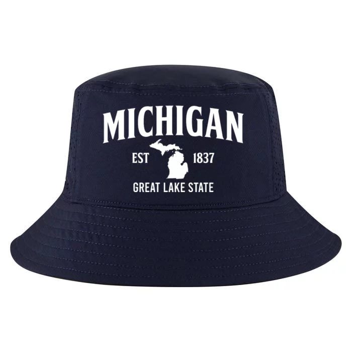 Michigan Est 1837 Great Lake State MI Pride USA Cool Comfort Performance Bucket Hat