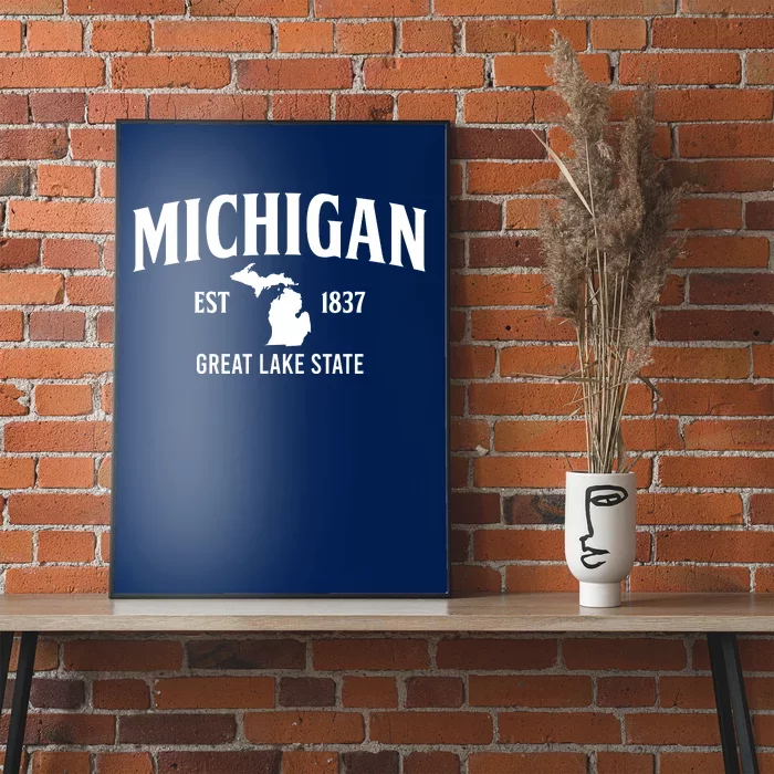 Michigan Est 1837 Great Lake State MI Pride USA Poster