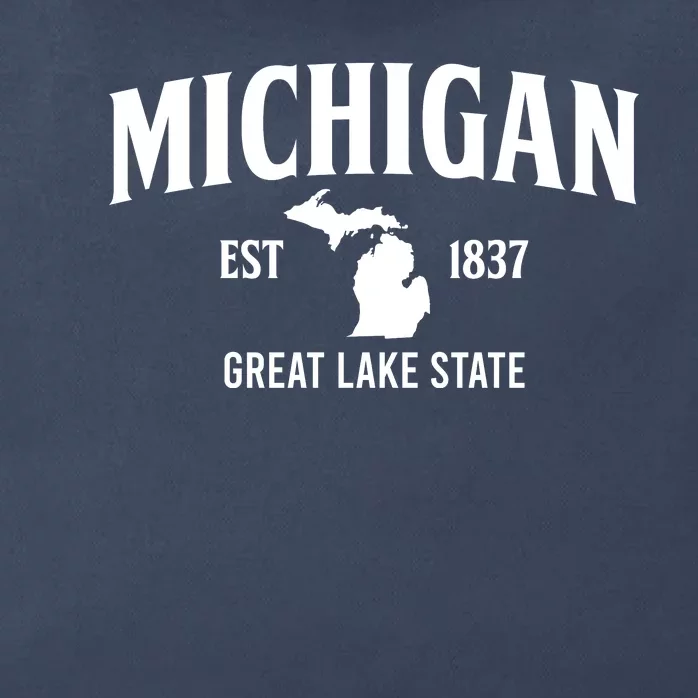 Michigan Est 1837 Great Lake State MI Pride USA Zip Tote Bag