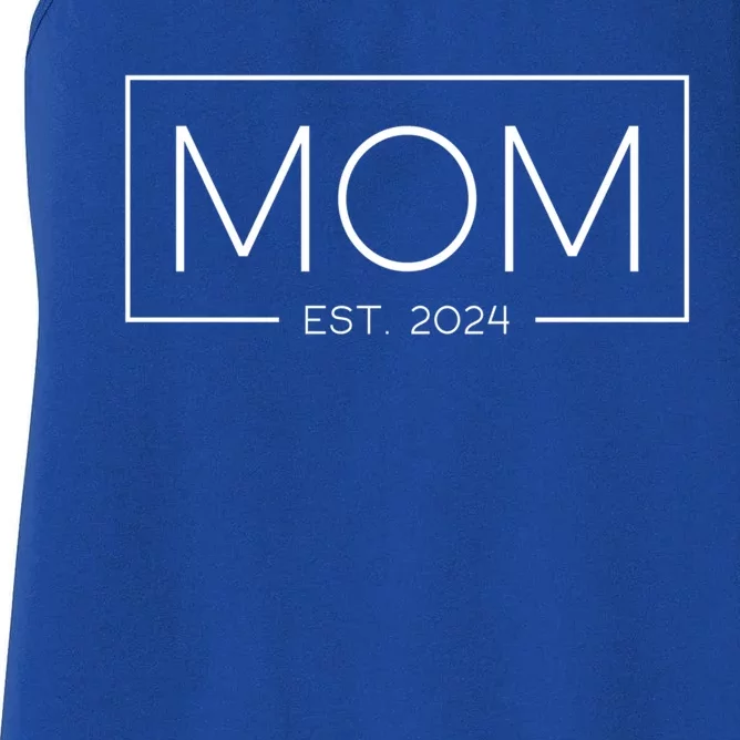 Mom Est 2024 Expect 2024 Mother 2024 New Mom 2024 Great Gift Women's Racerback Tank