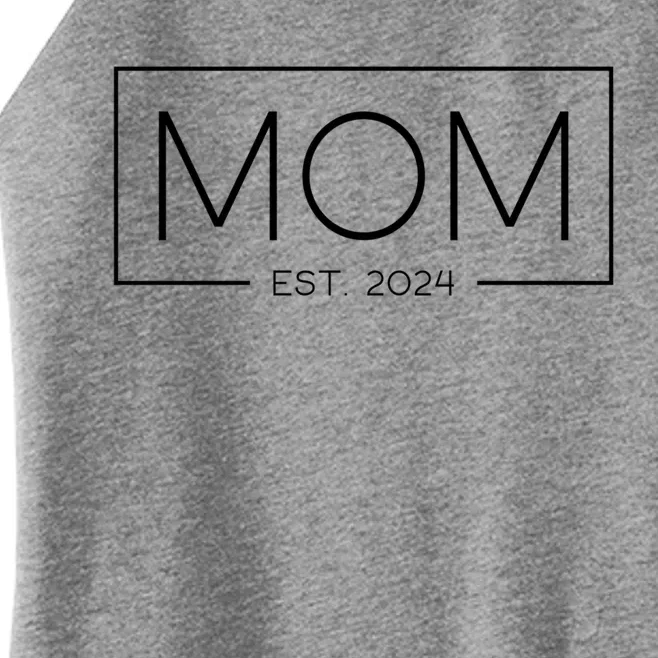 Mom Est 2024 Expect 2024 Mother 2024 New Mom 2024 Great Gift Women’s Perfect Tri Rocker Tank