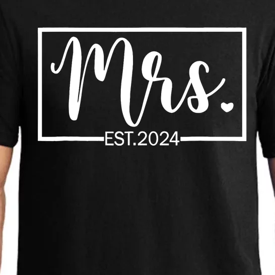 Mrs. Est. 2024 Just Married Wedding Wife Mr & Mrs Gifts Pajama Set