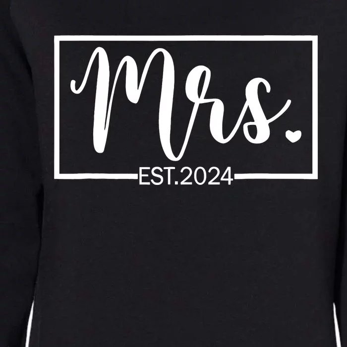 Mrs. Est. 2024 Just Married Wedding Wife Mr & Mrs Gifts Womens California Wash Sweatshirt