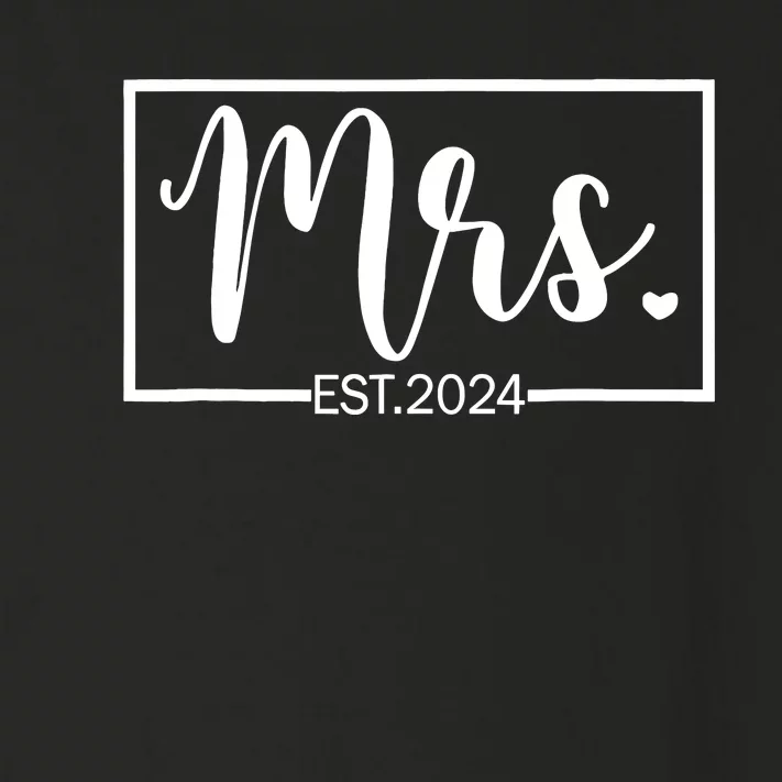 Mrs. Est. 2024 Just Married Wedding Wife Mr & Mrs Gifts Toddler Long Sleeve Shirt