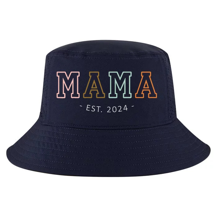 Mama Est 2024 Promoted To Mommy MotherS Day Mom To Be 2024 Cool Comfort Performance Bucket Hat