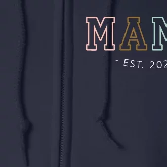 Mama Est 2024 Promoted To Mommy MotherS Day Mom To Be 2024 Full Zip Hoodie