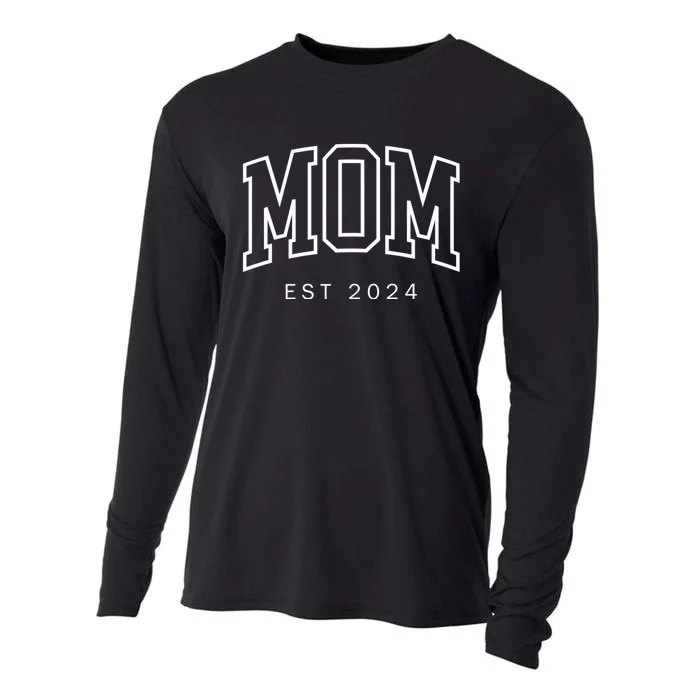 Mom Est 2024 New Mom Mama Mommy Happy MotherS Day Cooling Performance Long Sleeve Crew