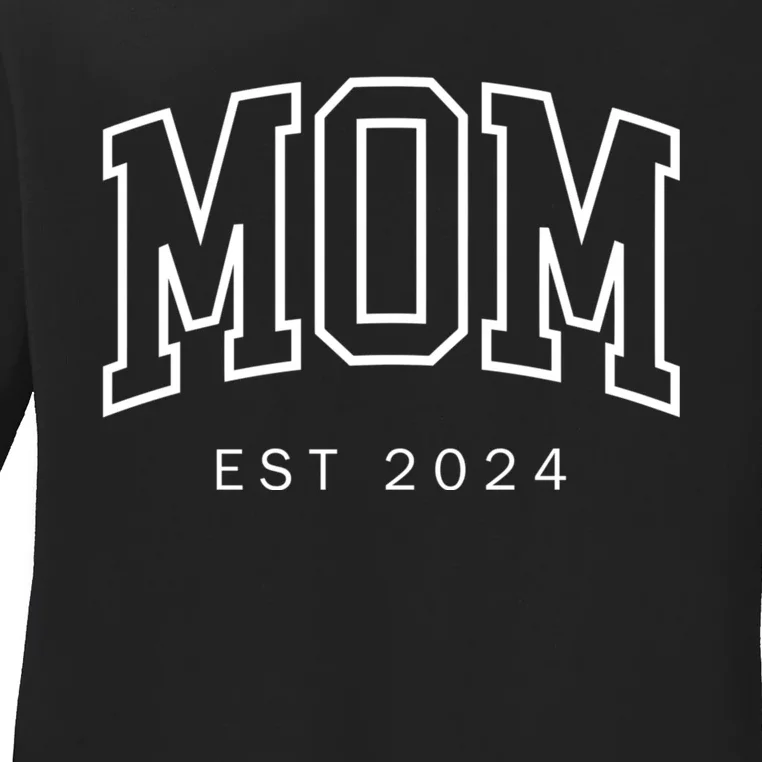 Mom Est 2024 New Mom Mama Mommy Happy MotherS Day Ladies Long Sleeve Shirt