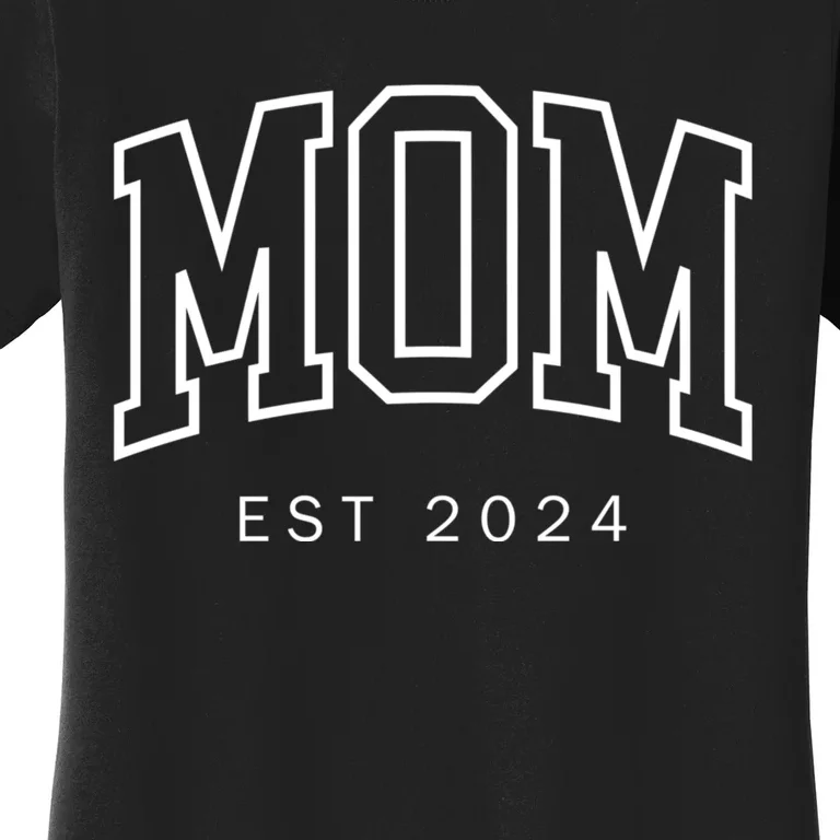 Mom Est 2024 New Mom Mama Mommy Happy MotherS Day Women's T-Shirt