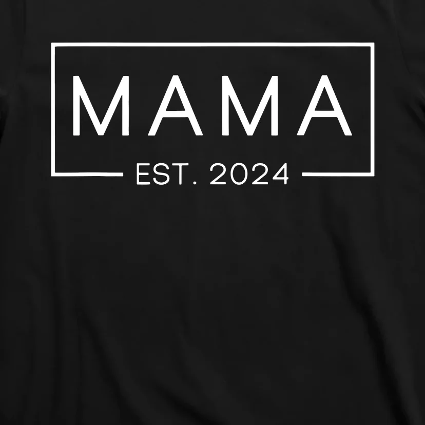 Mama Est 2024 Promoted To Mommy Mothers Day Mom 2024 T-Shirt