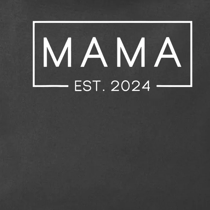 Mama Est 2024 Promoted To Mommy Mothers Day Mom 2024 Zip Tote Bag