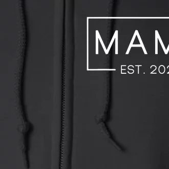 Mama Est 2024 Promoted To Mommy Mothers Day Mom 2024 Full Zip Hoodie