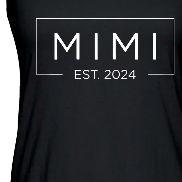 Mimi Est 2024 Soon To Be Grandma Pregnancy Announcement Ladies Essential Flowy Tank