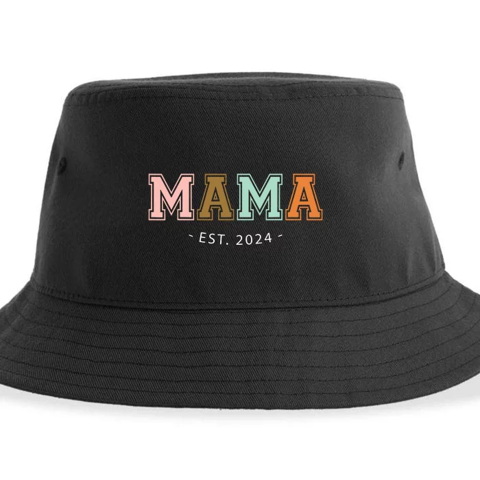 Mama Est 2024 Promoted Mothers Day Design Sustainable Bucket Hat