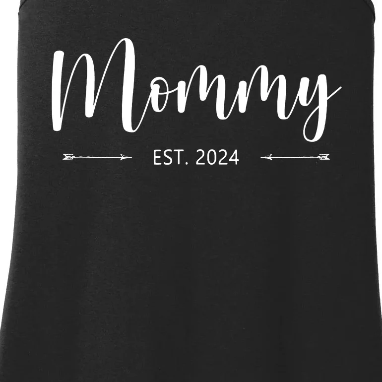 Mommy Est 2024 Promoted To Mom 2024 Mothers Day New Mom Ladies Essential Tank