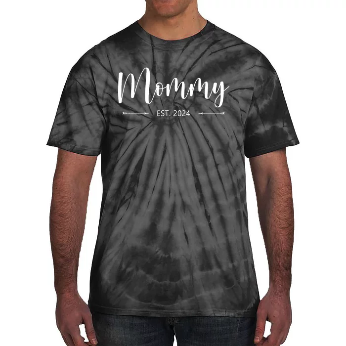 Mommy Est 2024 Promoted To Mom 2024 Mothers Day New Mom Tie-Dye T-Shirt