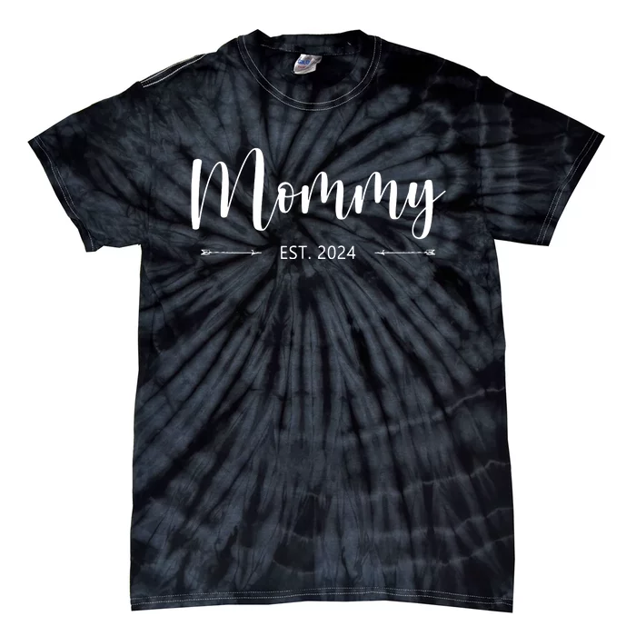 Mommy Est 2024 Promoted To Mom 2024 Mothers Day New Mom Tie-Dye T-Shirt