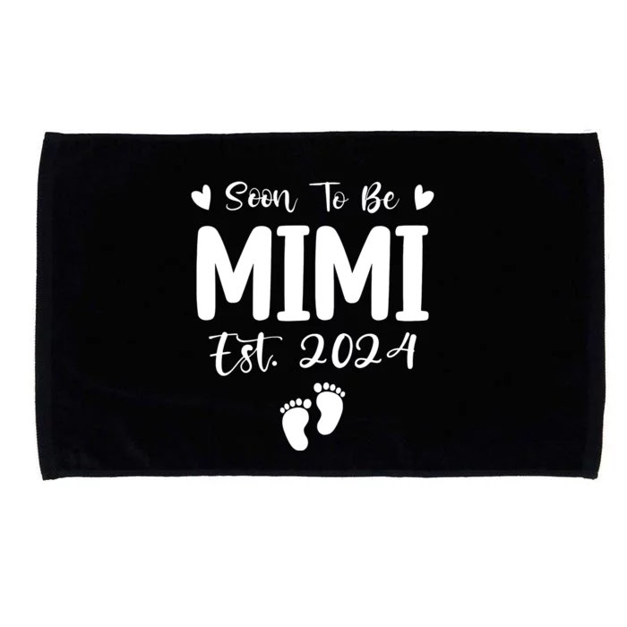 Mimi Est 2024 Soon To Be Mimi Funny Pregnancy Announcement Microfiber Hand Towel