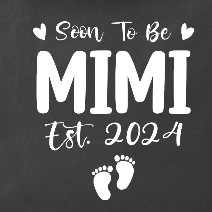 Mimi Est 2024 Soon To Be Mimi Funny Pregnancy Announcement Zip Tote Bag