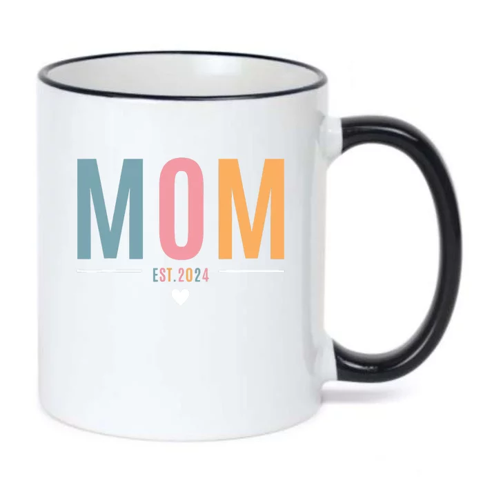 Mom Est 2024 Expect Baby 2024 Mother 2024 New Mama Mommy Black Color Changing Mug