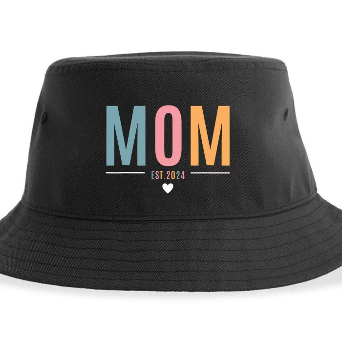 Mom Est 2024 Expect Baby 2024 Mother 2024 New Mama Mommy Sustainable Bucket Hat