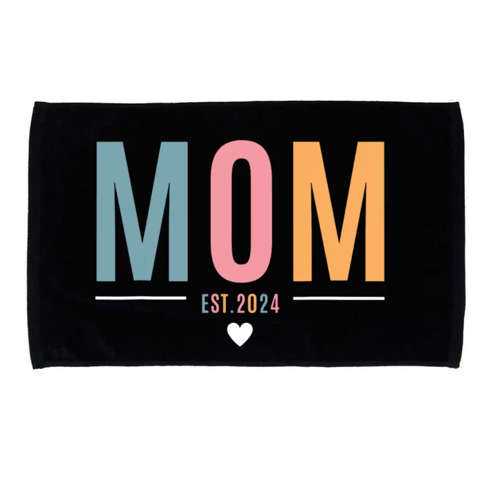 Mom Est 2024 Expect Baby 2024 Mother 2024 New Mama Mommy Microfiber Hand Towel