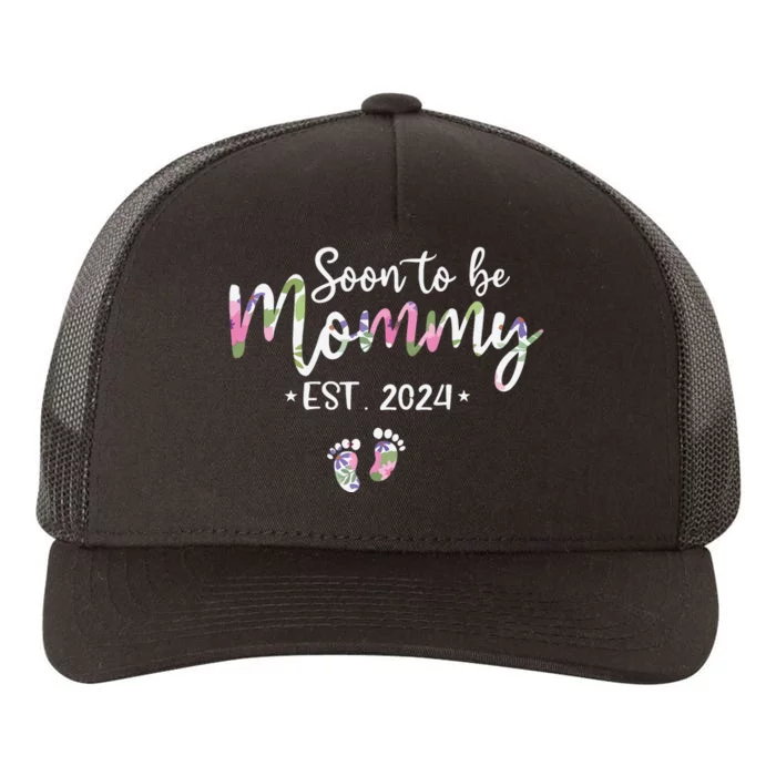 Mom Est 2024 Expect Baby 2024 Mother 2024 New Mom 2024 Yupoong Adult 5-Panel Trucker Hat